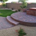 red pavers with turf
